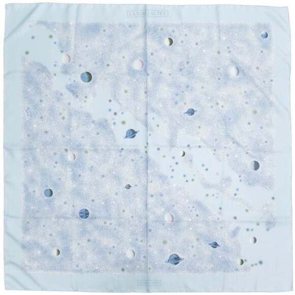 HERMES Blue Silk Scarf - Picture 2 of 5